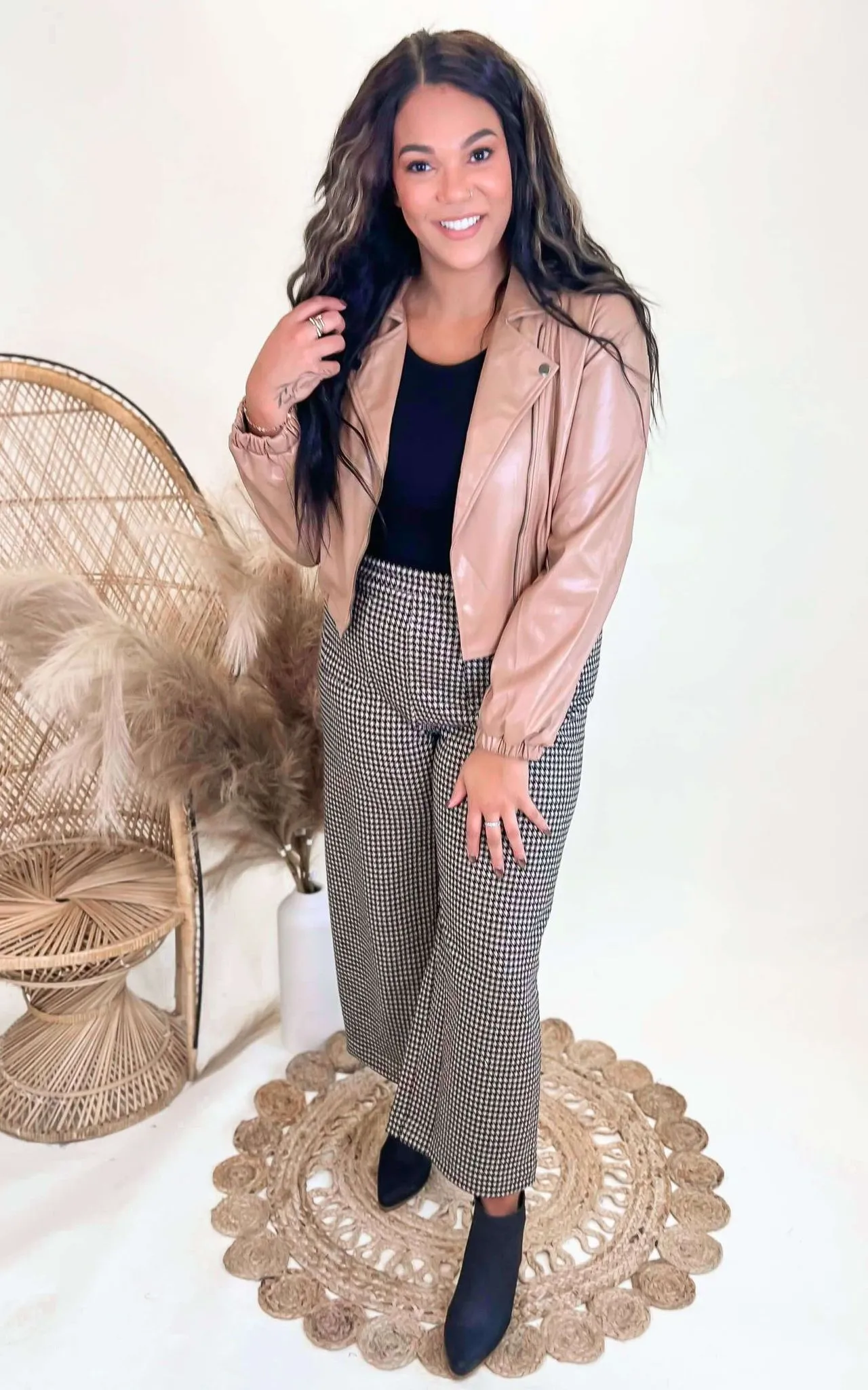 Wait for You Faux Leather Bomber Jacket - Final Sale