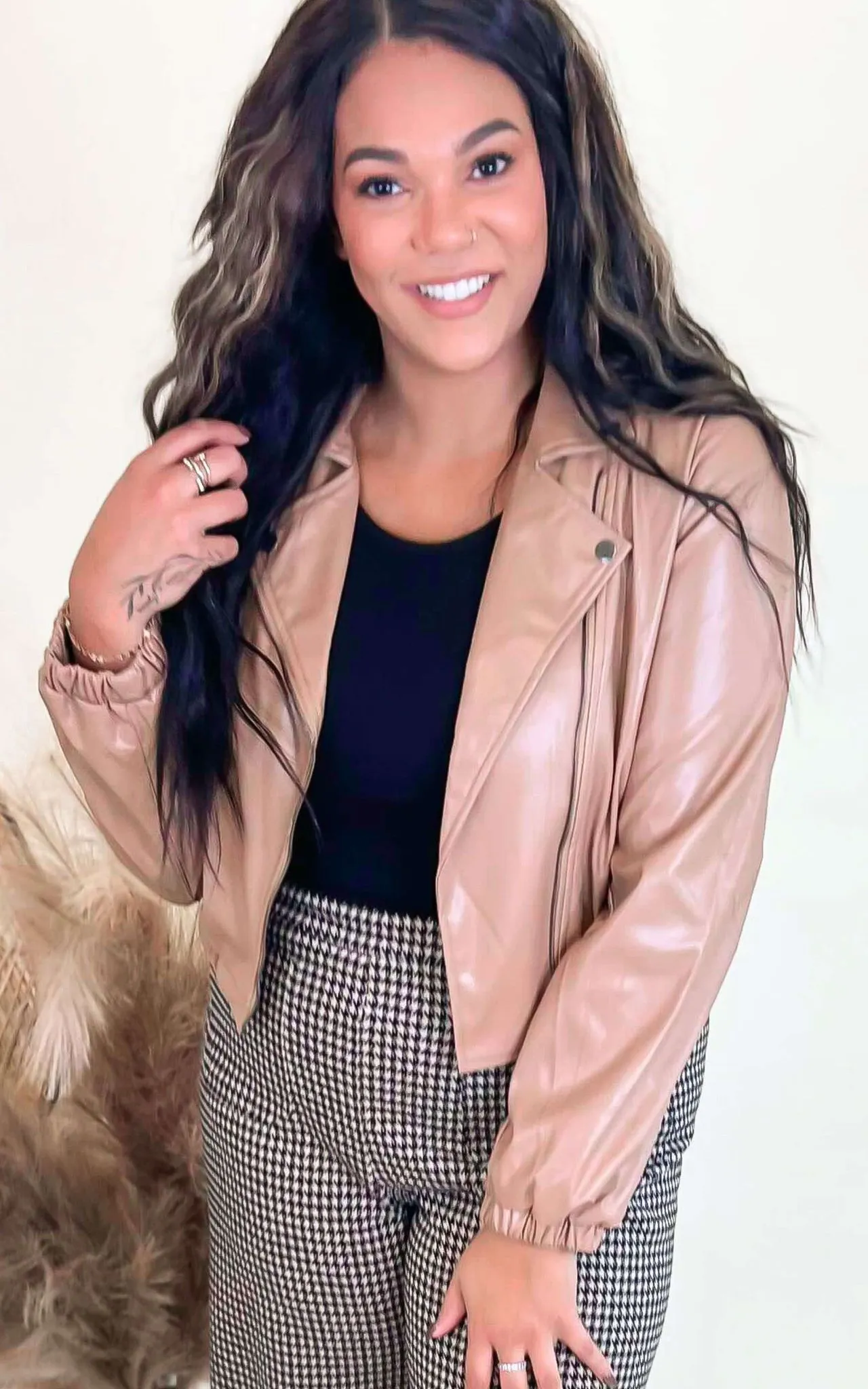 Wait for You Faux Leather Bomber Jacket - Final Sale