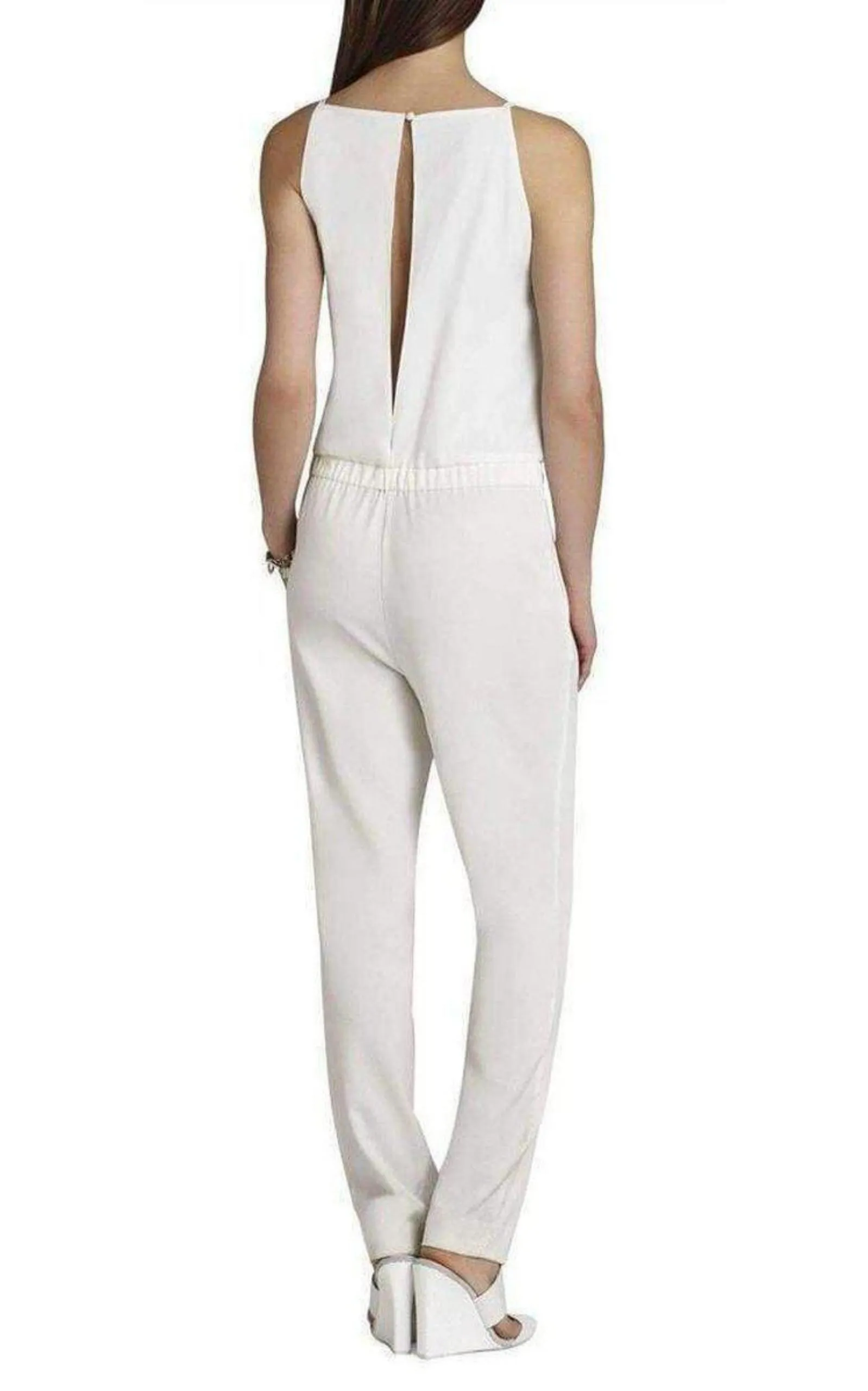 Waylen Sleeveless White Jumpsuit