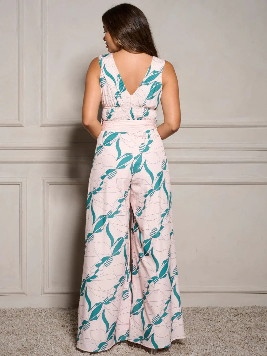 Wide Leg Belted Jumpsuit