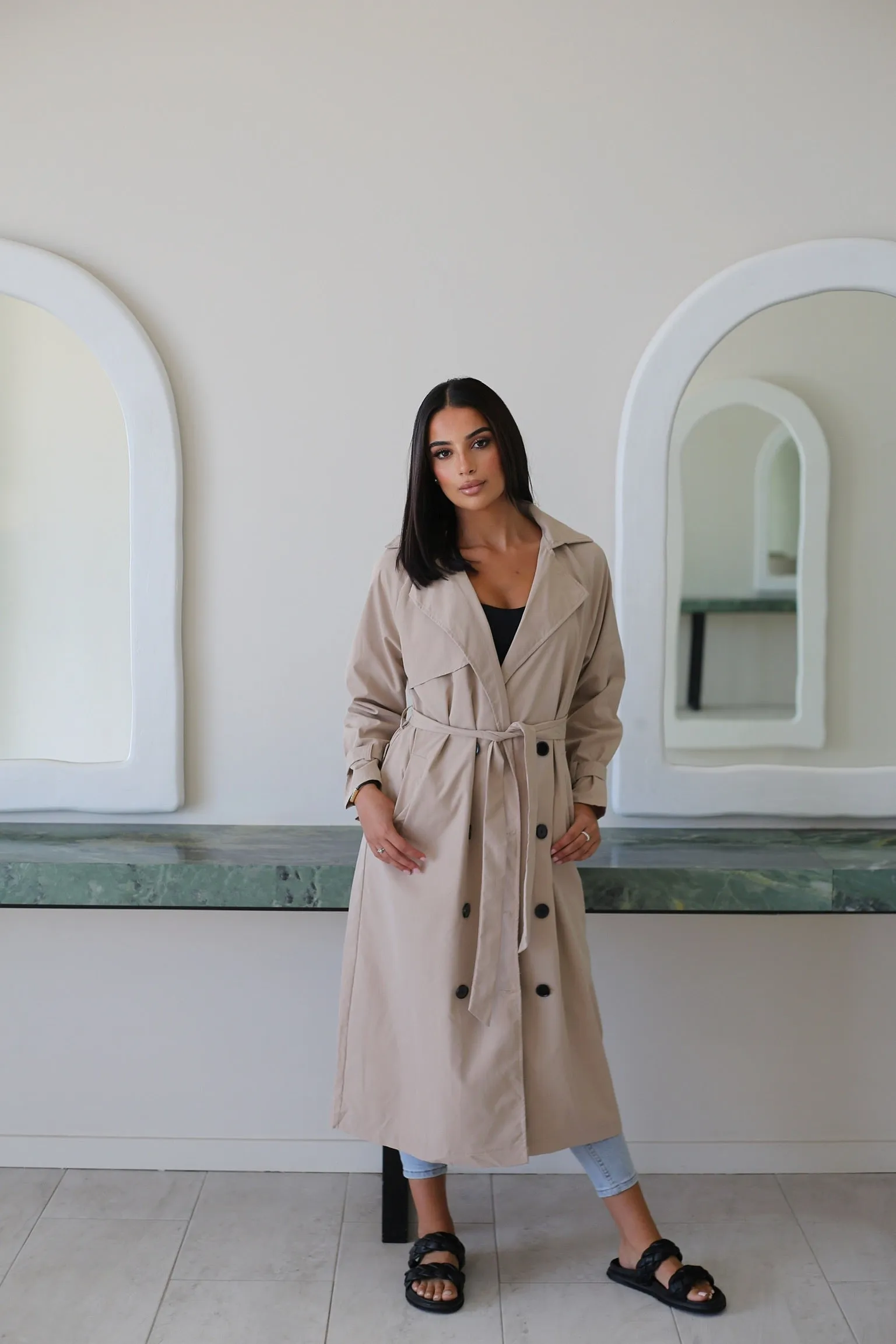 Windswept Trench Coat