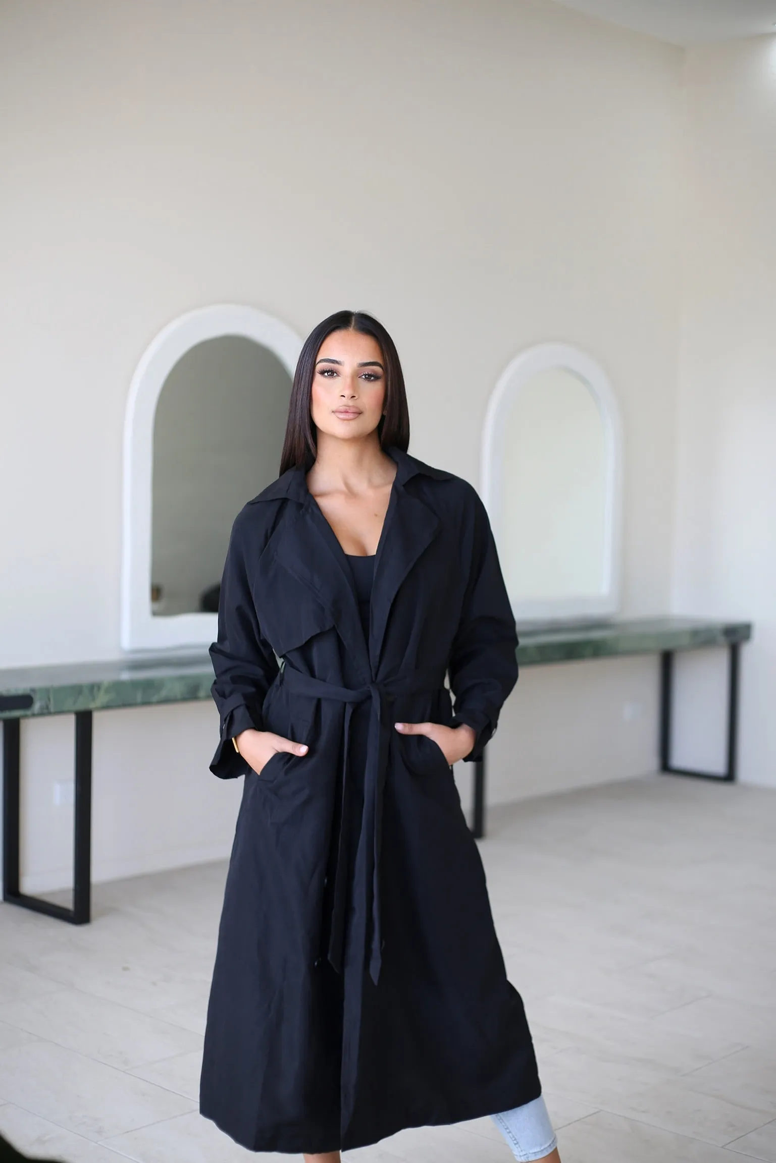 Windswept Trench Coat