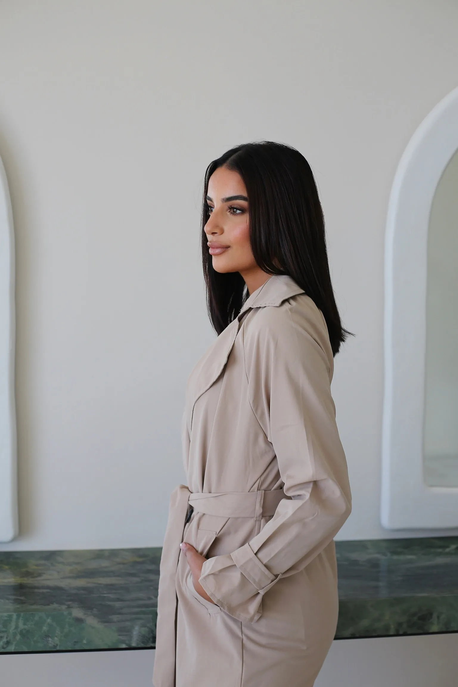 Windswept Trench Coat