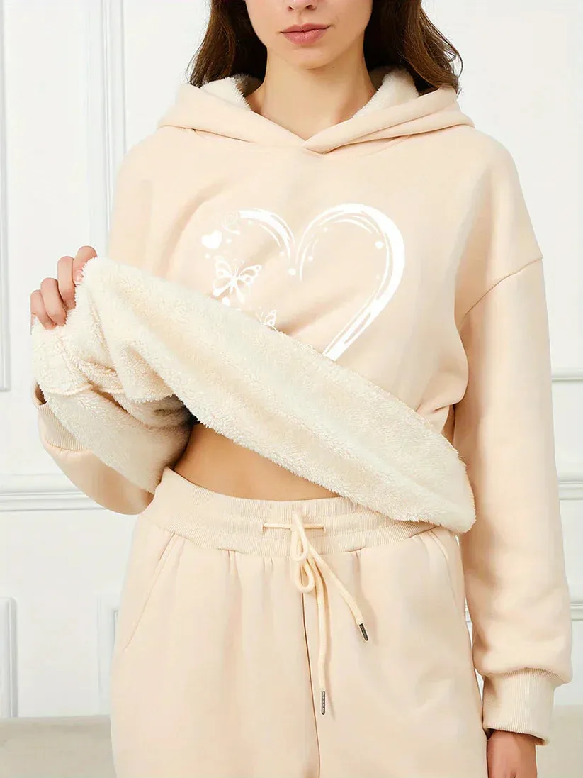 Wolffmode Damen Winter Fleece Hoodie