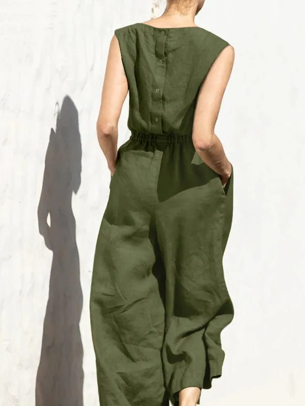 Women Army Green Summer Office Work Jumpsuits