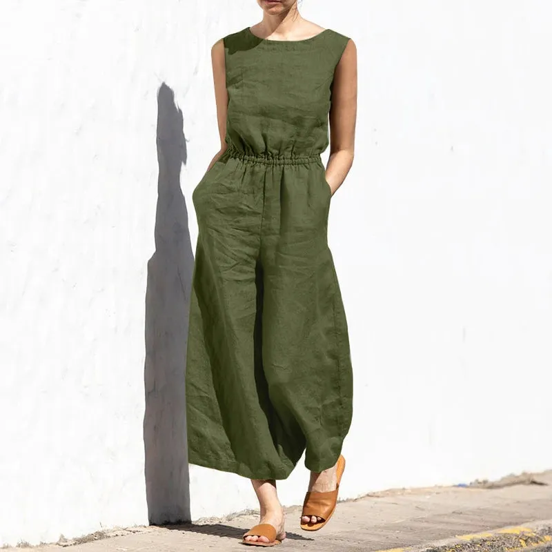 Women Army Green Summer Office Work Jumpsuits