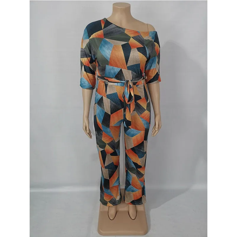 Women Casual Jumpsuit with Lace Up Elasticity