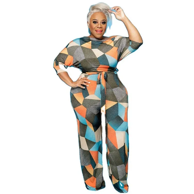 Women Casual Jumpsuit with Lace Up Elasticity