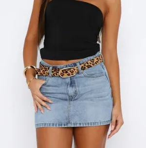 Women Denim Skirts Solid Color Bodycon Jeans Skirts Summer Casual Mini Skirts Streetwear