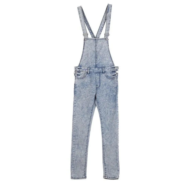 Women Jumpsuits Denim Overalls Skinny Lady Hole Loose Pants Jeans S/M/L/XL H34