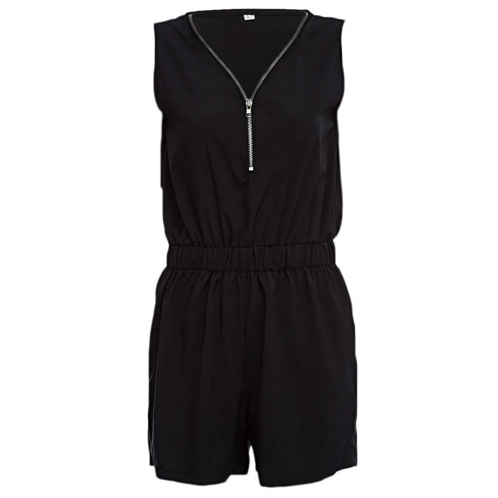 Women Short Combinaison Bodysuit Rompers Womens Jumpsuit Elegant Jumpsuit V-Neck Sleeveless Overalls For Women