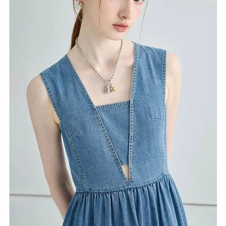 Women's Denim Strappy Dress