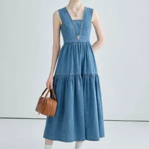 Women's Denim Strappy Dress