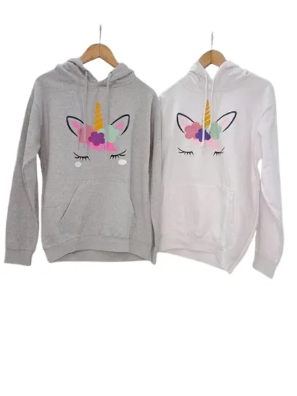 Women's Hoodie Fleece Printed Pack of 2
