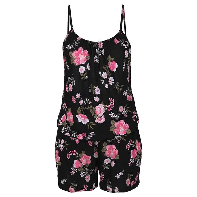 Women's Summer Sling Short Jumpsuits Casual Dress