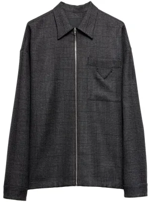 Wool zipped shirt