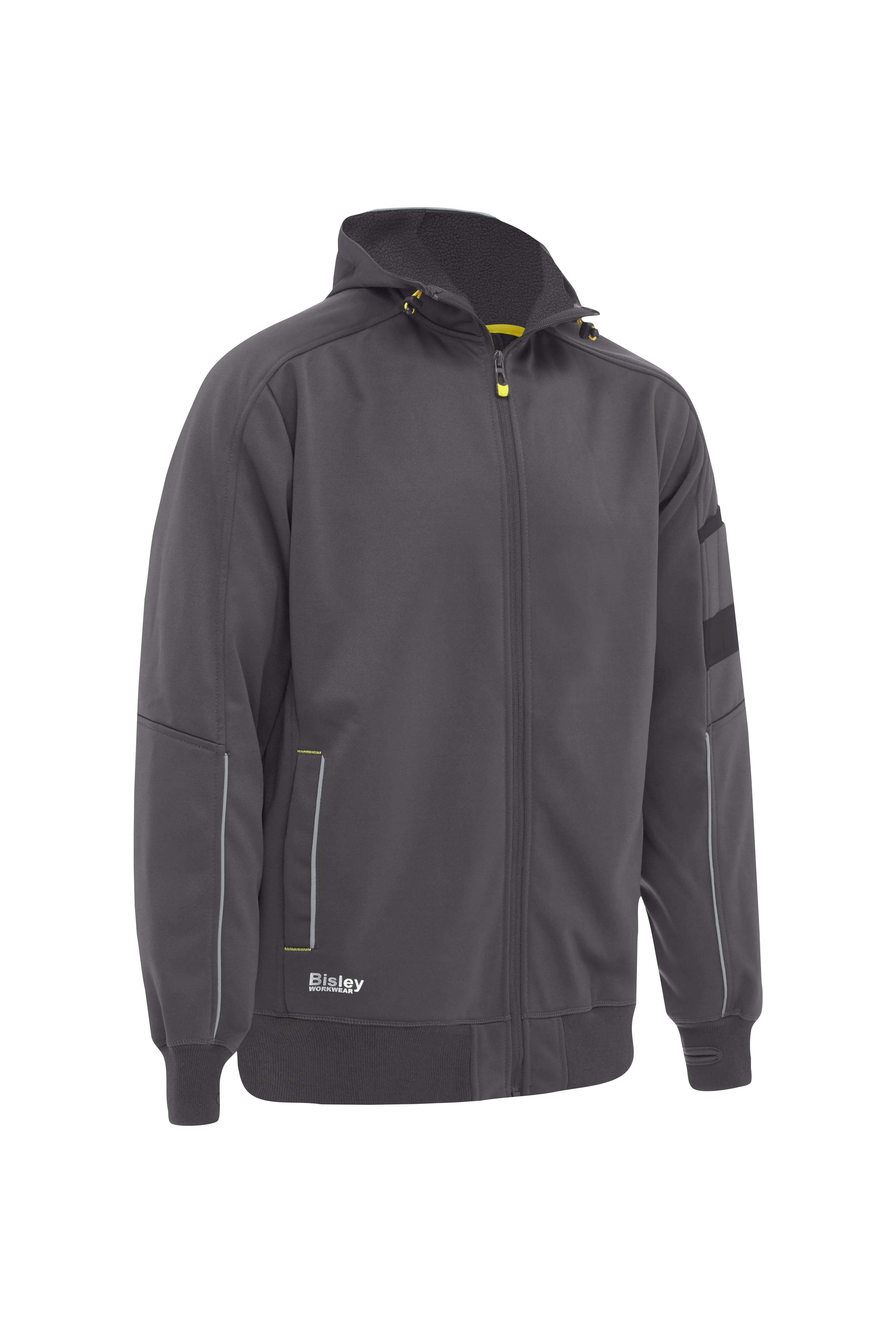 Work Fleece Zip-Front Hoodie With Sherpa Lining