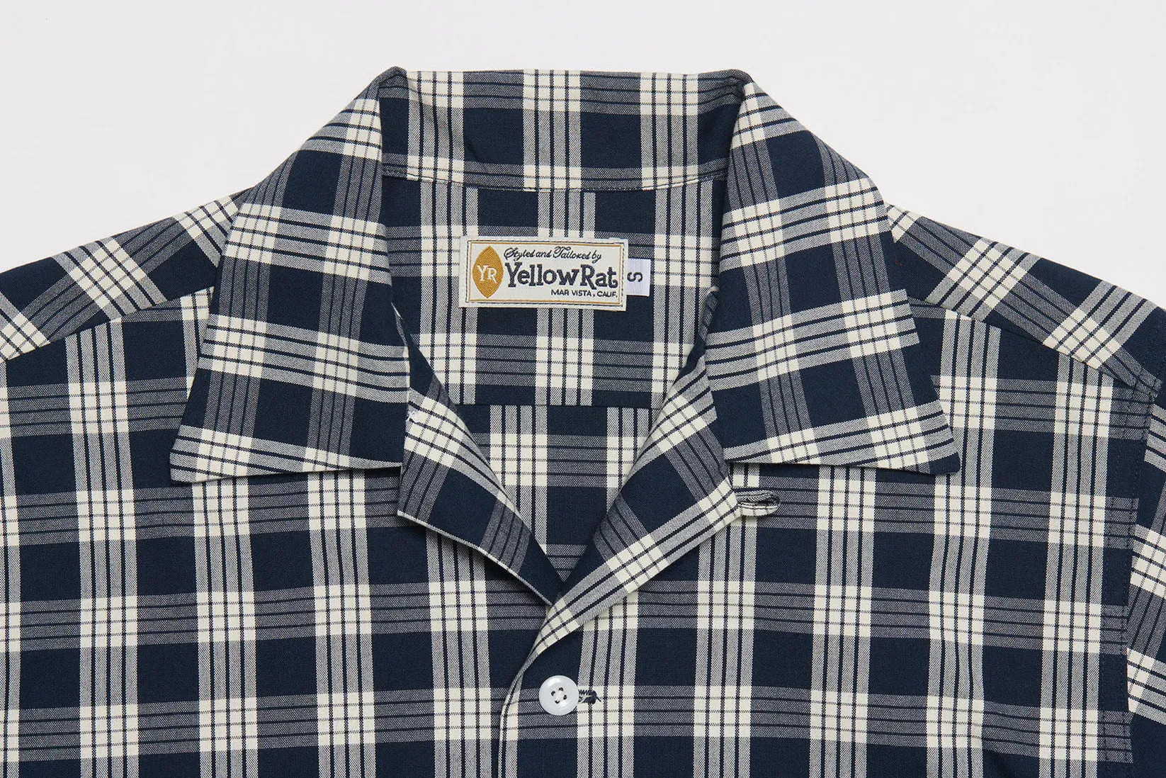 Yellow Rat Open Collar Shirt - Navy