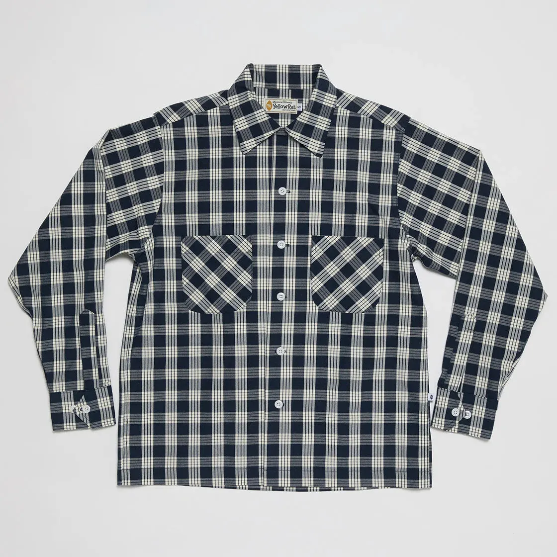 Yellow Rat Open Collar Shirt - Navy