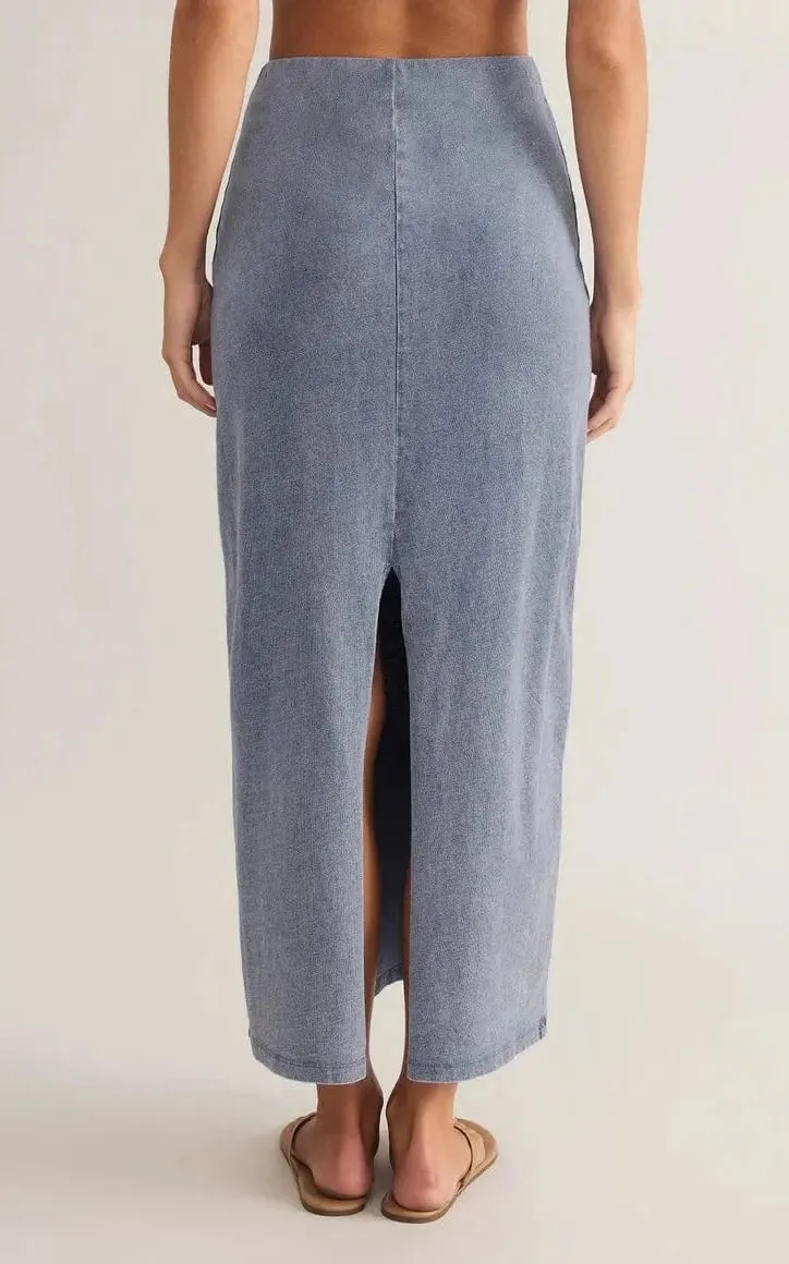 Z Supply - Gail Jersey Denim Midi Skirt